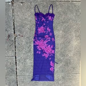 Purple and Pink Slip Dress